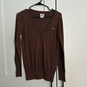 Like New Lacoste V neck cotton sweater